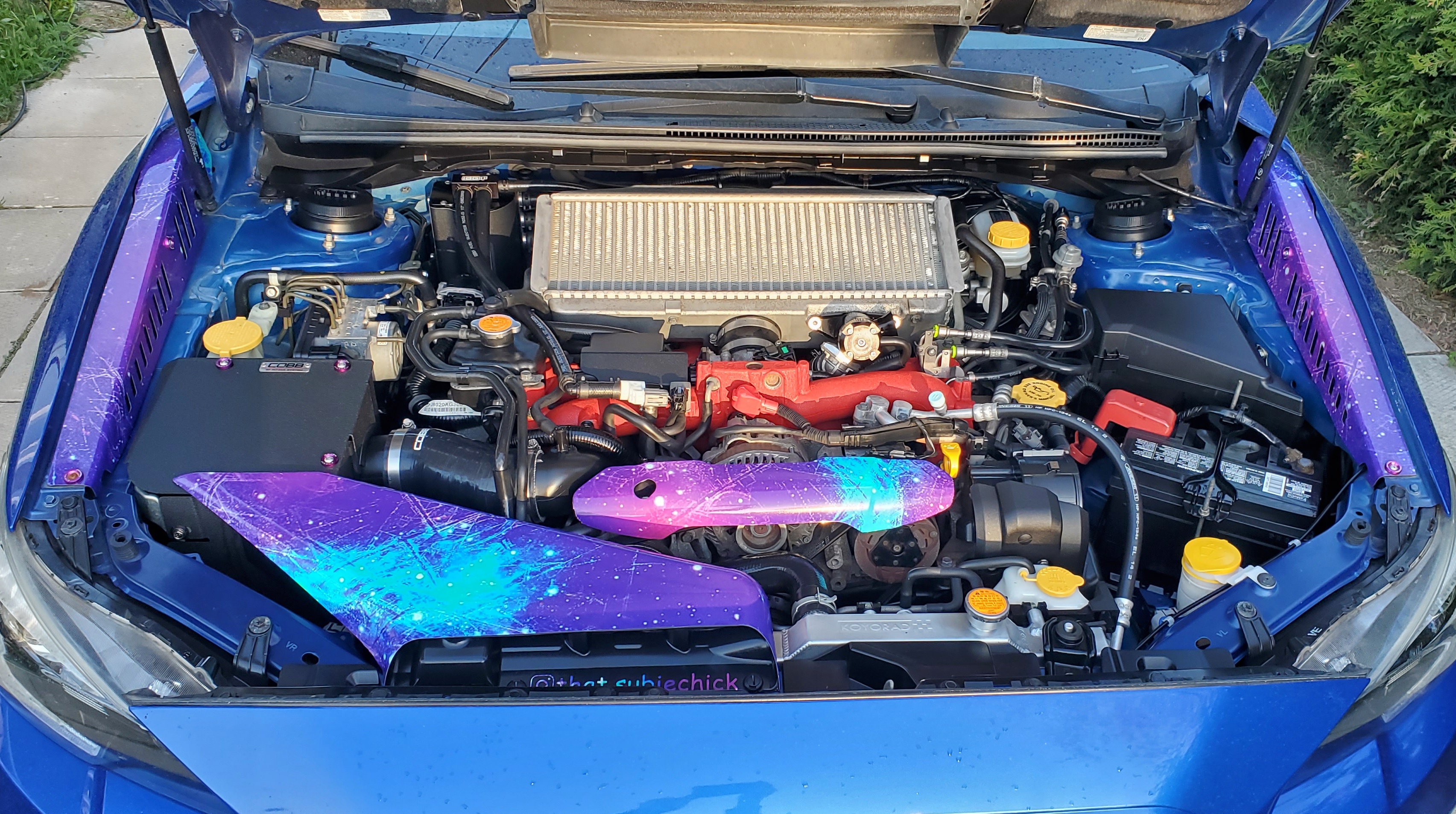 Engine compartment of a 2016 STI